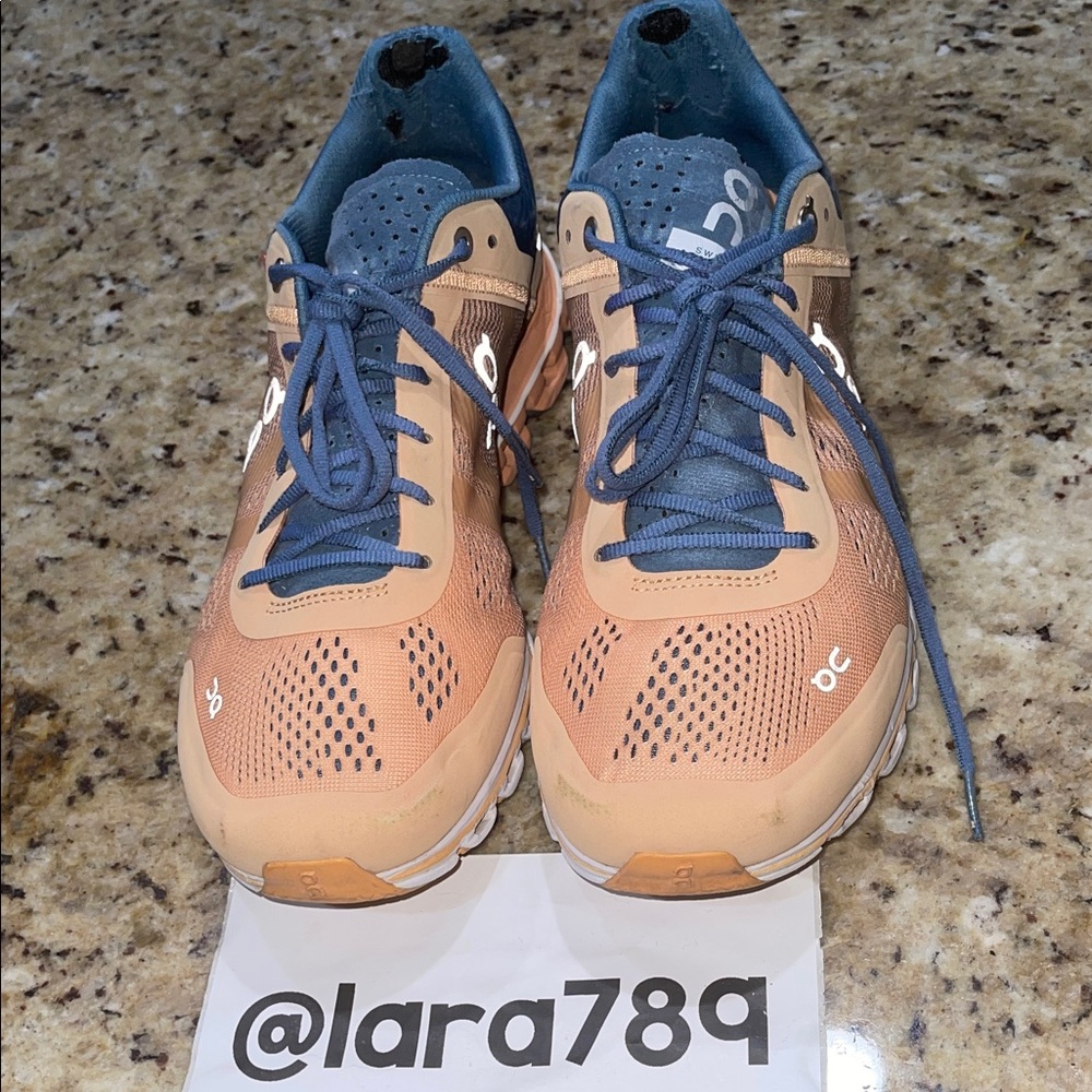 On Running Sneakers in Orange and Navy